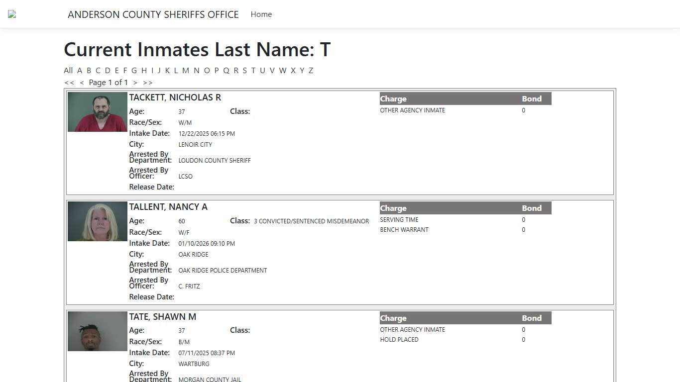 Inmates - ISOMS Portal